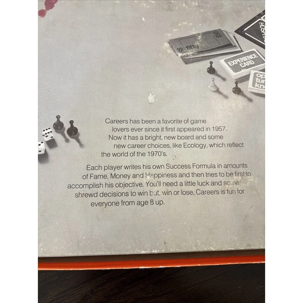 VINTAGE Careers Board Game Parker Brothers 1971 Educational